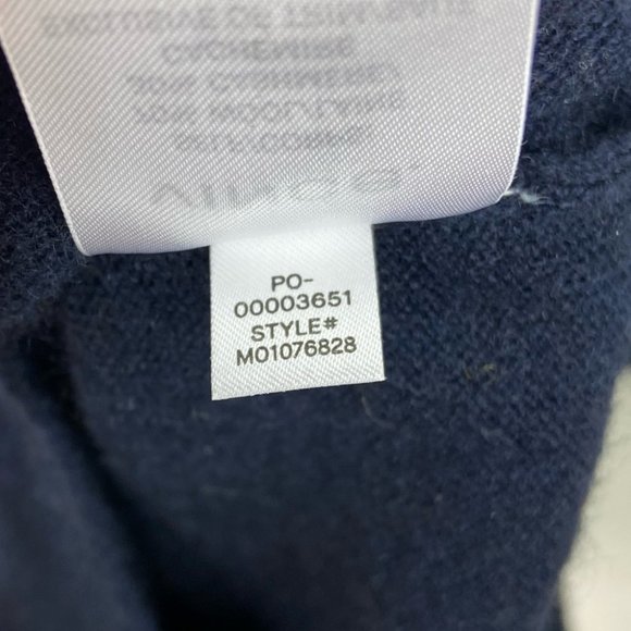 Vince Cashmere Wool Crew Neck Sweater Navy Blue Size XS Slim Fit Minimalist Knit - Picture 9 of 10